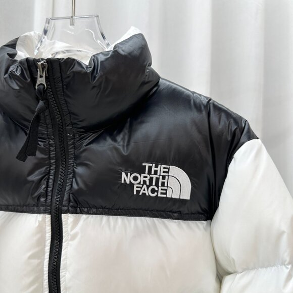 The North Face Cropped Nuptse Jacket (Black-White) - Picture 4 of 6